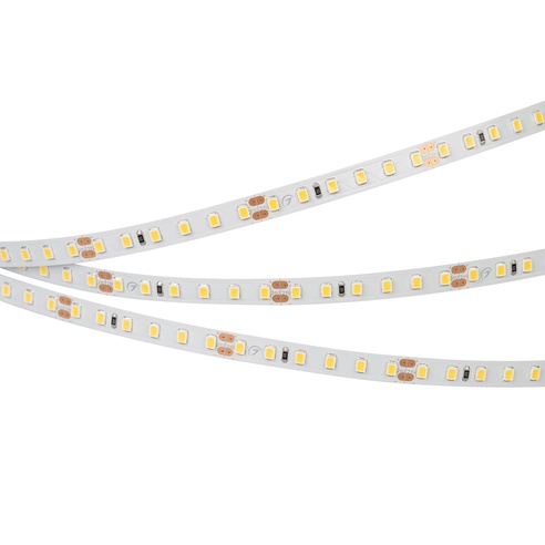 Лента светодиодная RT-A120-8mm 24V Warm3000 (9.6 W/m, IP20, 2835, 5m) (Arlight, Открытый)