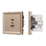 Механизм USB розетки SCT-TENDO-MUAC-PL-GD (5V, 3A, QC3) (Arlight, -)