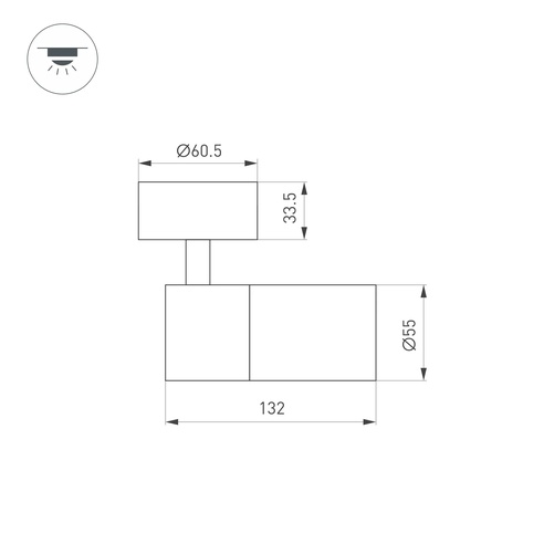 Светильник SP-ARTEMIS-SURFACE-FLAP-R55-12W Warm2700 (WH, 8-80 deg, 230V) (Arlight, IP20 Металл, 5 лет)