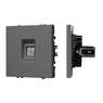 Механизм телефонной розетки SCT-NOBE-MTL1-SFPL-GR (RJ-11, 4C) (Arlight, Серый базальт)