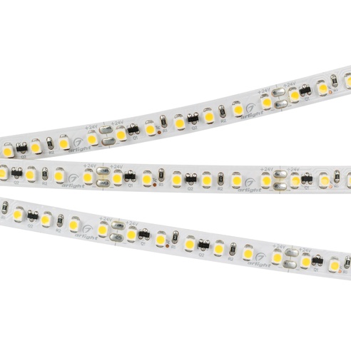 Лента светодиодная RT-10000 24V Warm2700 2x (3528, 120 LED/m, 10m) (Arlight, 9.6 Вт/м, IP20)