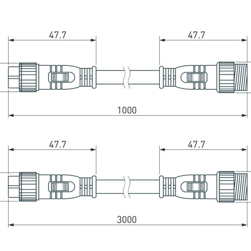 Коннектор питания ARL-LINE-3pin-1000-CON-MF (230V) (Arlight, IP67 Пластик, 3 года)