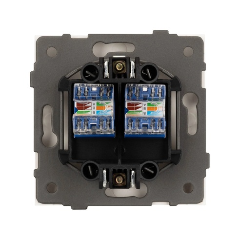 Механизм компьютерной розетки двойной SCT-TENDO-MPC2-SFPL-GD (RJ-45, CAT6) (Arlight, -)