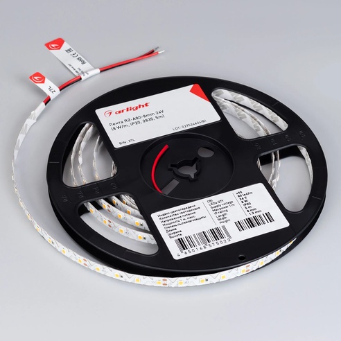 Лента светодиодная RZ-A80-8mm 24V Warm3000 (8 W/m, IP20, 2835, 5m) (Arlight, -)