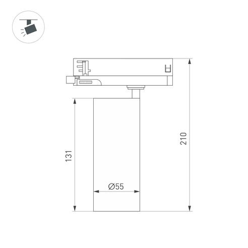 Светильник LGD-SILMA-4TR-R55-4W Warm2700 (WH, 4 deg, 230V) (Arlight, IP20 Металл, 5 лет)