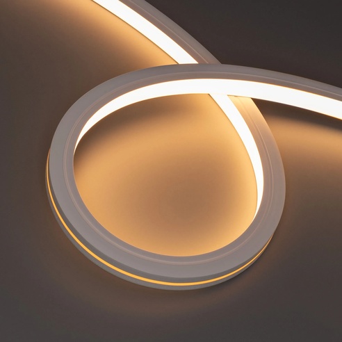 Лента светодиодная герметичная MOONLIGHT-TOP-X280-16x16mm 24V Warm 2700 (10W/m, IP67, 15m, wire x1) (Arlight, Вывод боковой, 5 лет)