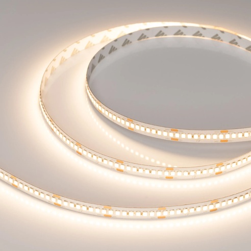 Лента светодиодная RT-A240-10mm 24V Warm3000 (22 W/m, IP20, 2835, 5m) (Arlight, высок.эфф.150 лм/Вт)