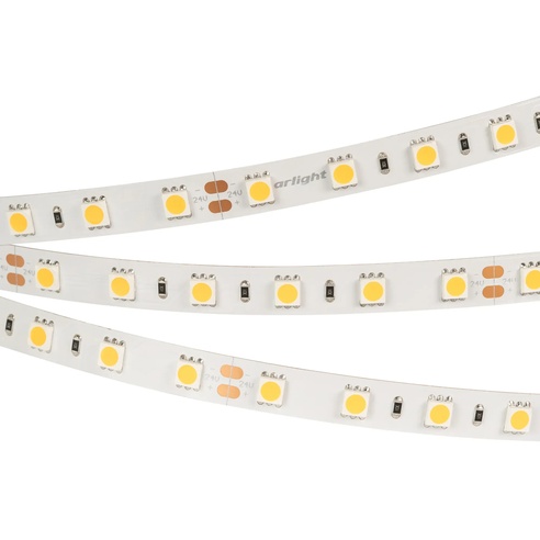 Лента светодиодная RT-B60-10mm 24V Warm2400 (14.4 W/m, IP20, 5060, 5m) (Arlight, 14.4 Вт/м, IP20)