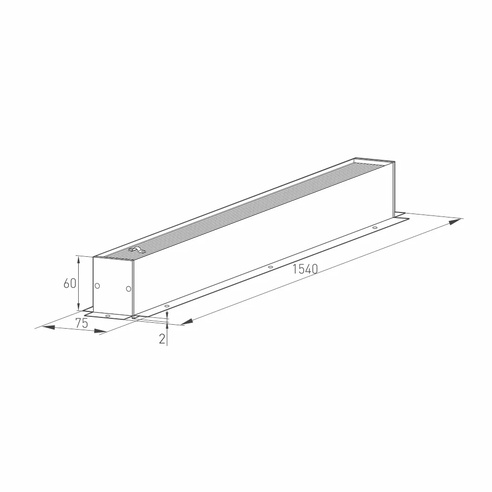 Трек встраиваемый MAG-TRACK-4560-F-1540 (WH) (Arlight, IP20 Металл, 3 года)
