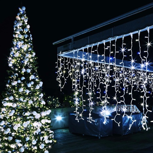 Светодиодная гирлянда ARD-EDGE-CLASSIC-2400x600-WHITE-88LED-STD BLUE (230V, 6W) (Ardecoled, IP65)