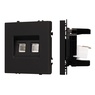 Механизм сдвоенной компьютерной розетки SCT-NOBE-MPC2-SFPL-BK (RJ-45, CAT6) (Arlight, -)
