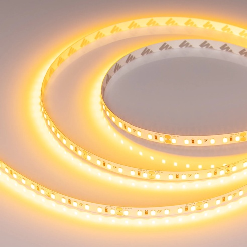 Лента светодиодная RT-A120-8mm 24V Gold (9.6 W/m, IP20, 2835, 5m) (Arlight, -)