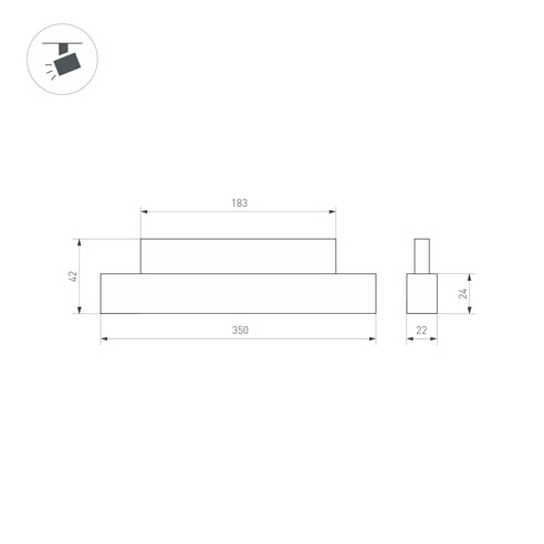 Светильник MAG-ORIENT-FLAT-L465-16W Warm2700 (BK, 100 deg, 48V) (Arlight, IP20 Металл, 5 лет)