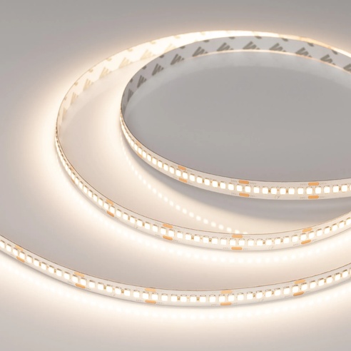 Лента светодиодная RT-A240-10mm 24V Warm3500 (22 W/m, IP20, 2835, 5m) (Arlight, высок.эфф.150 лм/Вт)