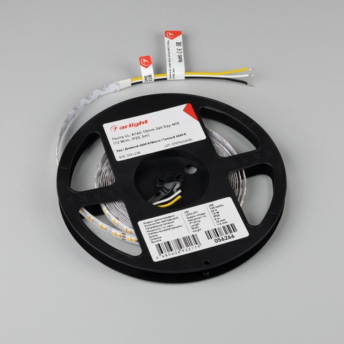 Лента UL-A160-10mm 24V Day-MIX (12 W/m, IP20, 5m) (Arlight, Изменяемая ЦТ)