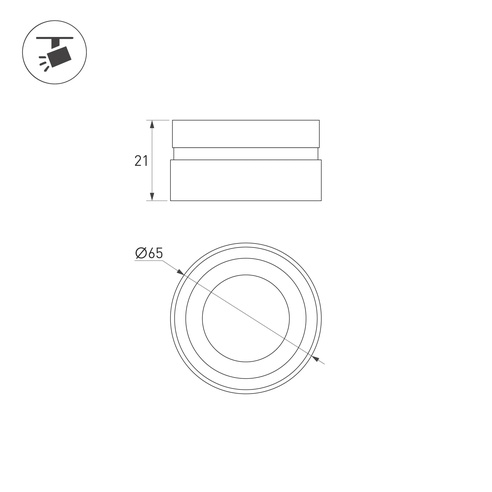 Насадка с фиксированным углом LGD-ARTIFACT-LENS-R65 (WH, 30 deg) (Arlight, Металл)
