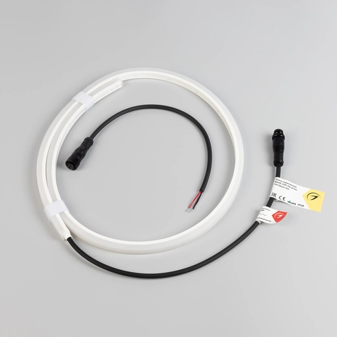 Лента герметичная WAVE-TOP-PU-A144-10x10mm 24V Day4000 (5 W/m, IP68, 1m, wire x1) (Arlight, Вывод боковой, 3 года)