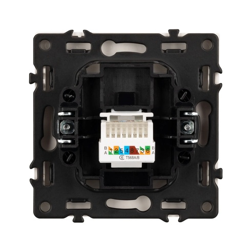 Механизм компьютерной розетки SCT-NOBE-MPC1-SFPL-IS (RJ-45, CAT6) (Arlight, Никель)