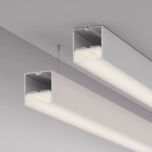 Профиль с экраном SL-LINE-7477-2500 WHITE+OPAL (Arlight, Алюминий)