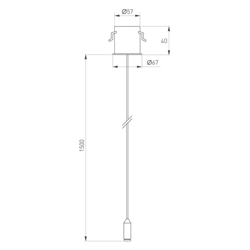 Потолочная чаша MAG-ORIENT-CANOPY-BUILT-L1500 (BK) (Arlight, Металл)