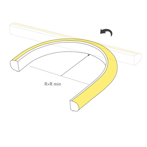 Лента светодиодная герметичная MOONLIGHT-TOP-A140-16x15mm 24V Warm3500 (9.6 W/m, IP65, 2835, 5m, wire x1) (Arlight, Вывод вниз, 3 года)
