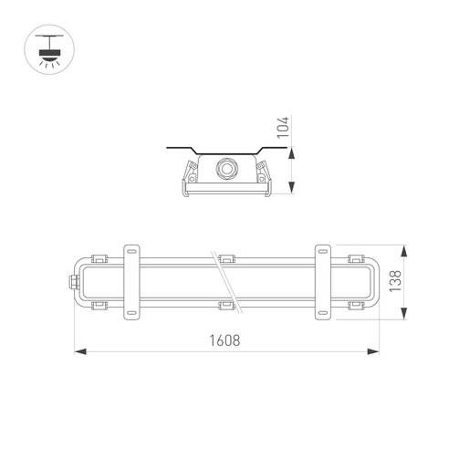 Светильник SP-KATANO-L1600-60W Day4000 (SL, 100 deg, 230V) (Arlight, IP65 Металл, 5 лет)