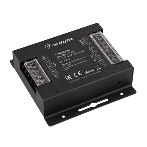 Усилитель ARL-5022-RGBW (12-24V, 4x8A, 384-768W) (Arlight, IP20 Металл, 3 года)