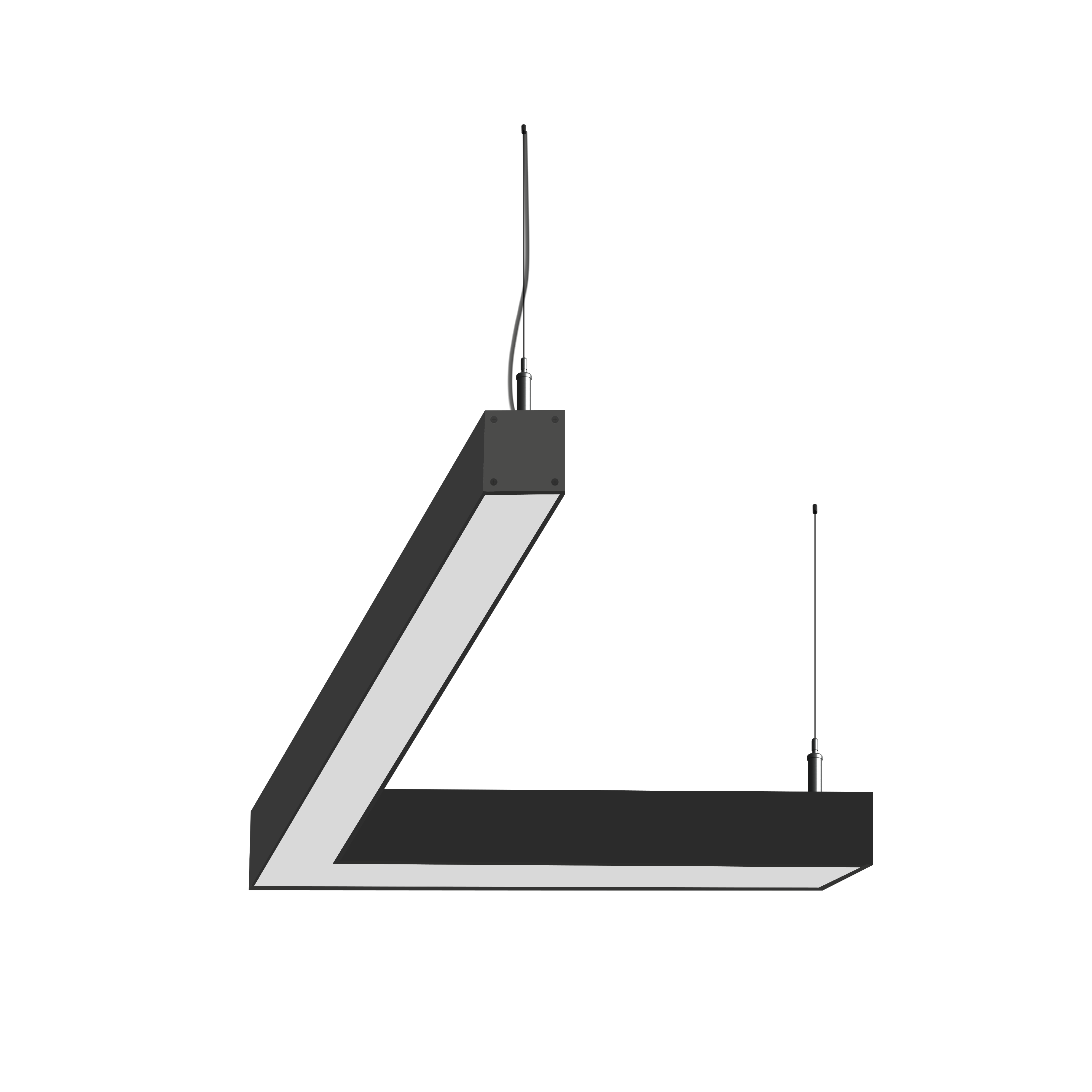 Светодиодный фигурный светильник MS-CORN L-образный  45гр. 1000х1000mm 40W 3000/4000/6000K