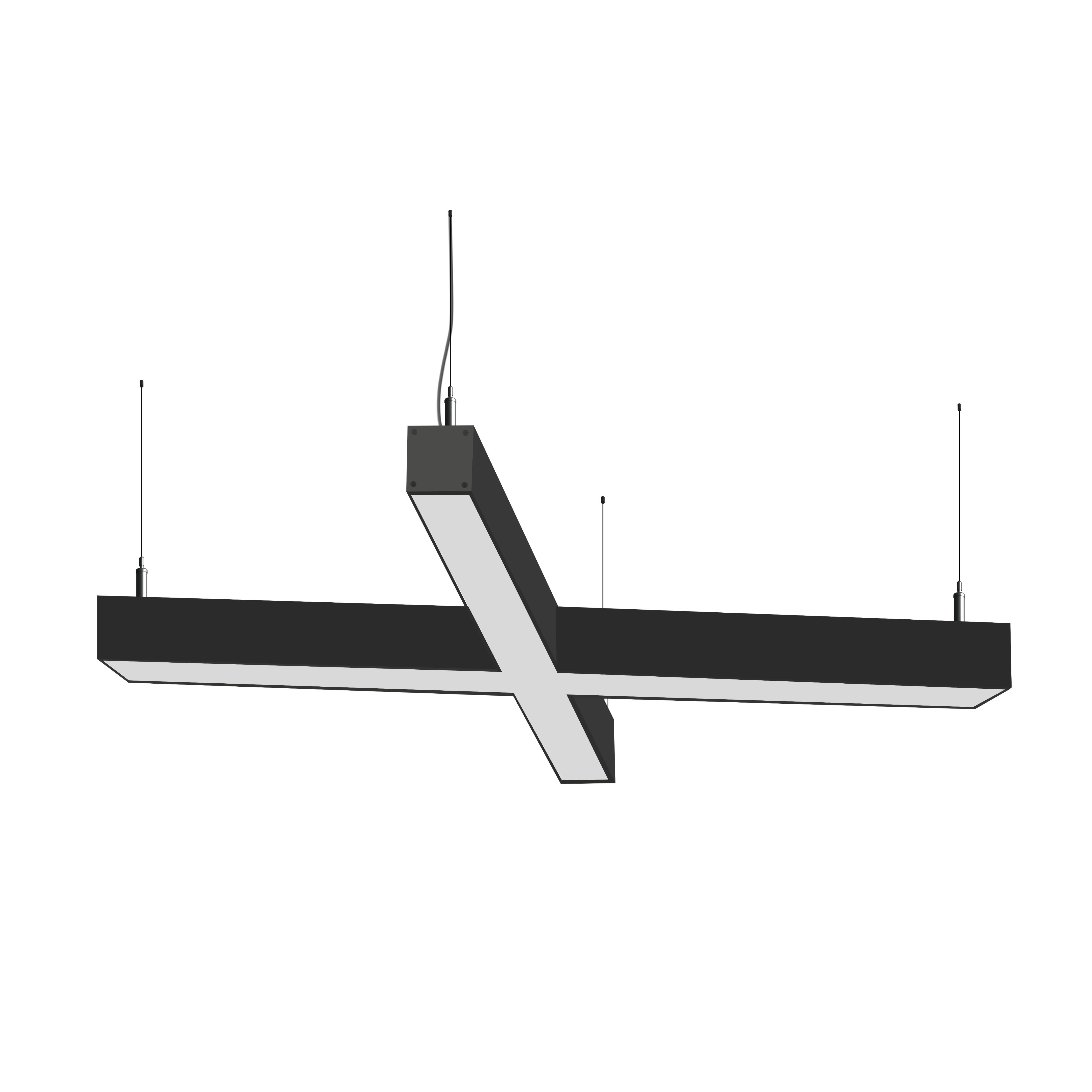 Cветодиодный фигурный светильник MS-CROSS X-образный 4х500mm 80W 3000/4000/6000K - изображение товара
