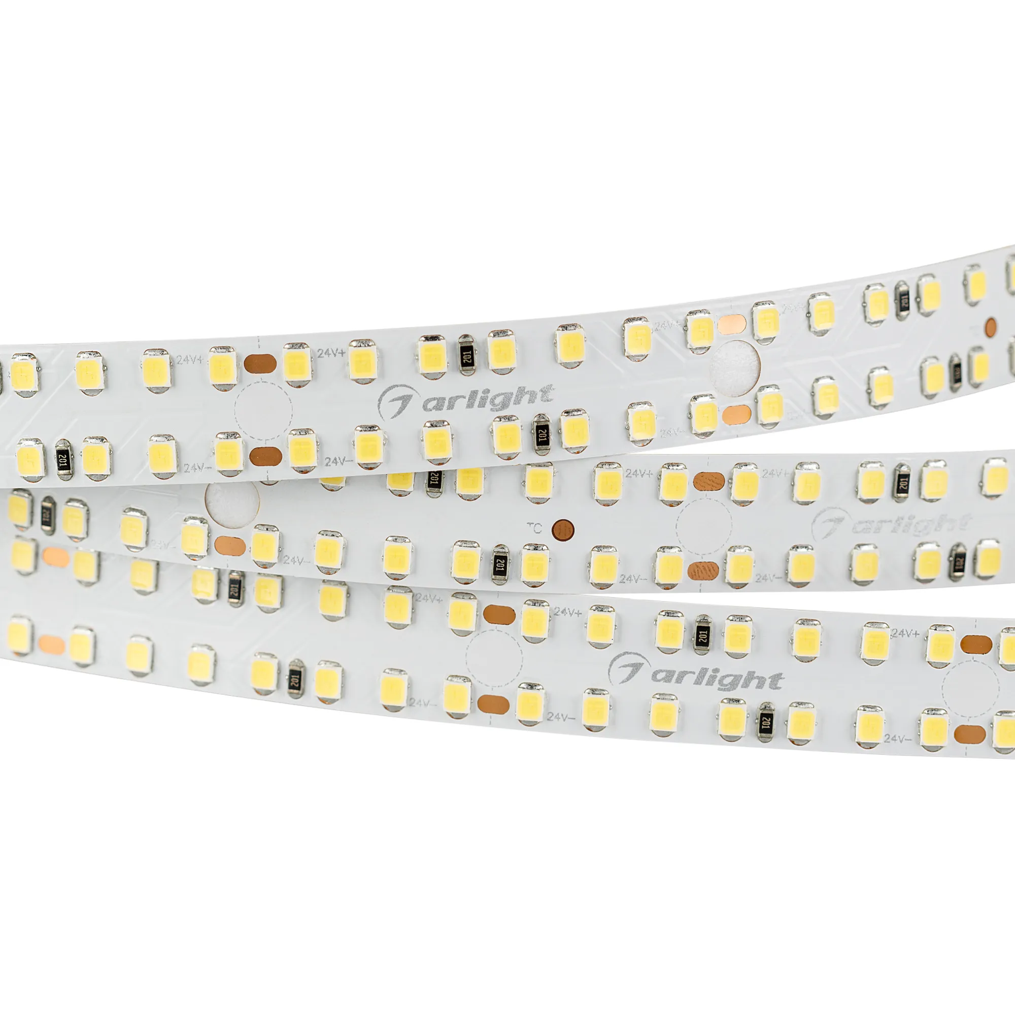 Лента светодиодная S2-2500 24V White 6000K 15mm (2835, 280 LED/m, LUX) (Arlight, 20 Вт/м, IP20)