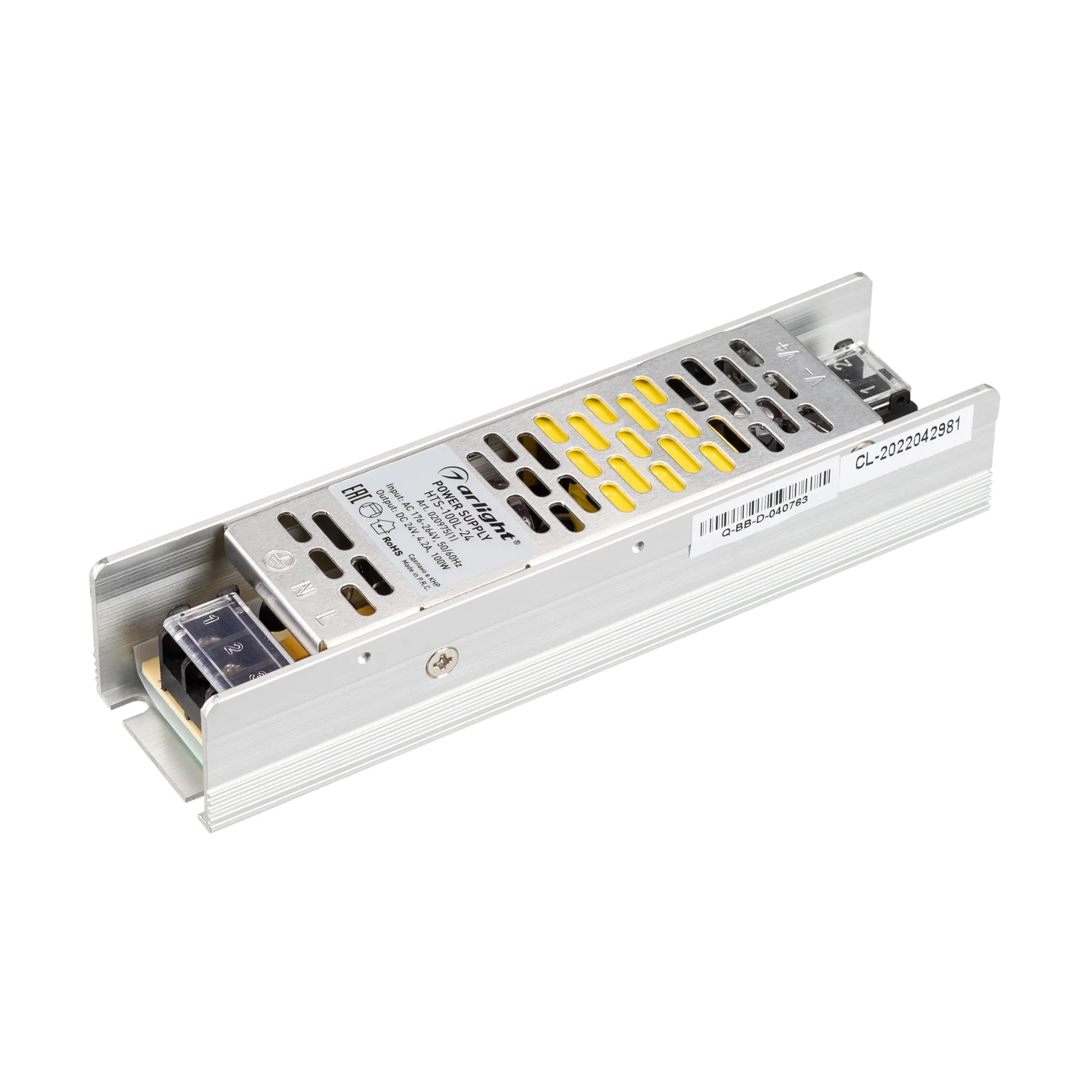 Блок питания HTS-100L-24 (24V, 4.2A, 100W) (Arlight, IP20 Сетка, 3 года) - изображение товара