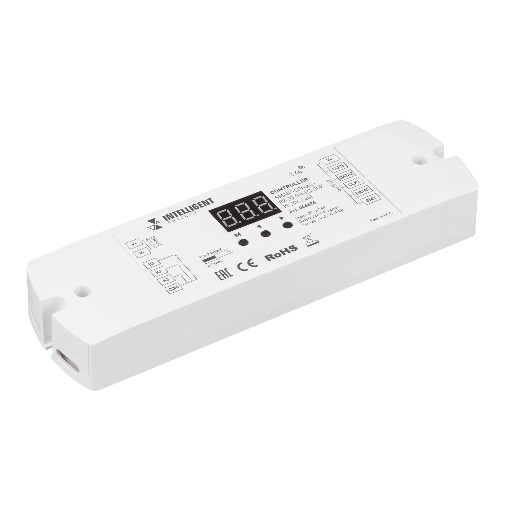 INTELLIGENT ARLIGHT Контроллер SMART-SPI-302-82-2G-SH-PS-SUF (5-24V, 2.4G) (IARL, IP20 Пластик, 5 лет) - изображение товара