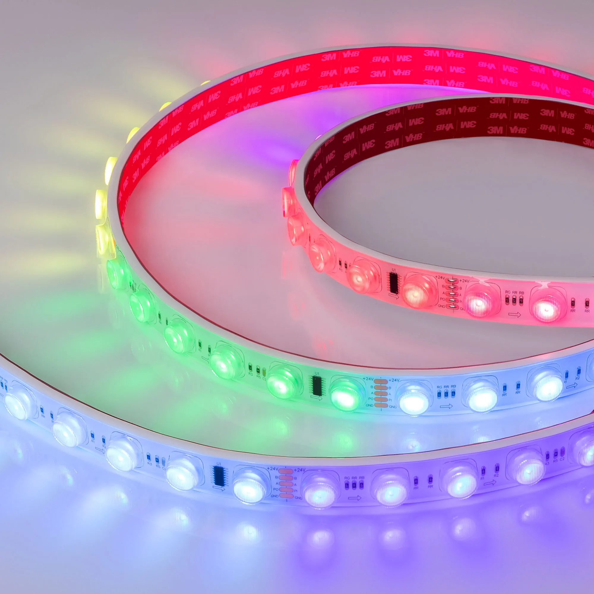 Лента светодиодная герметичная DMX-FLT-PS-S36-23mm 24V RGB-PX6 (20 W/m, IP67, 30deg, 5m) (Arlight, -)