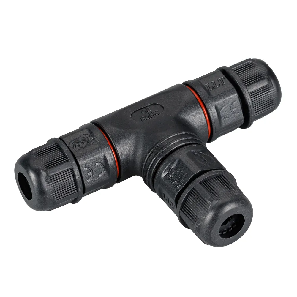 Коннектор тройной NEO-CON-T-2pin-BK (3-7mm, IP67) (Arlight, IP67 Пластик, 3 года) - изображение товара