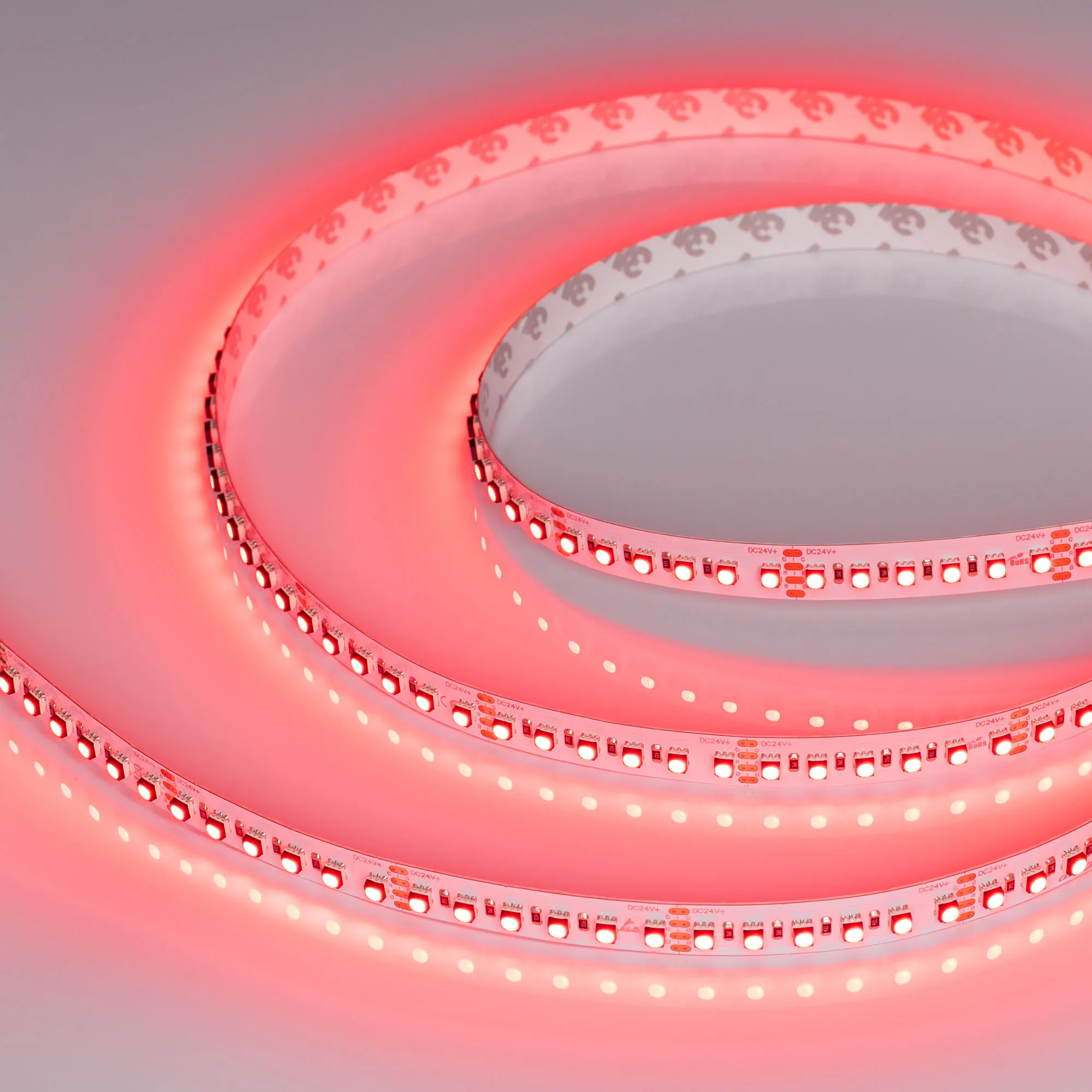 Лента светодиодная MINI-F120-12mm 24V RGB (22.4 W/m, IP20, 3535, 5m) (Arlight, Открытый) - изображение товара