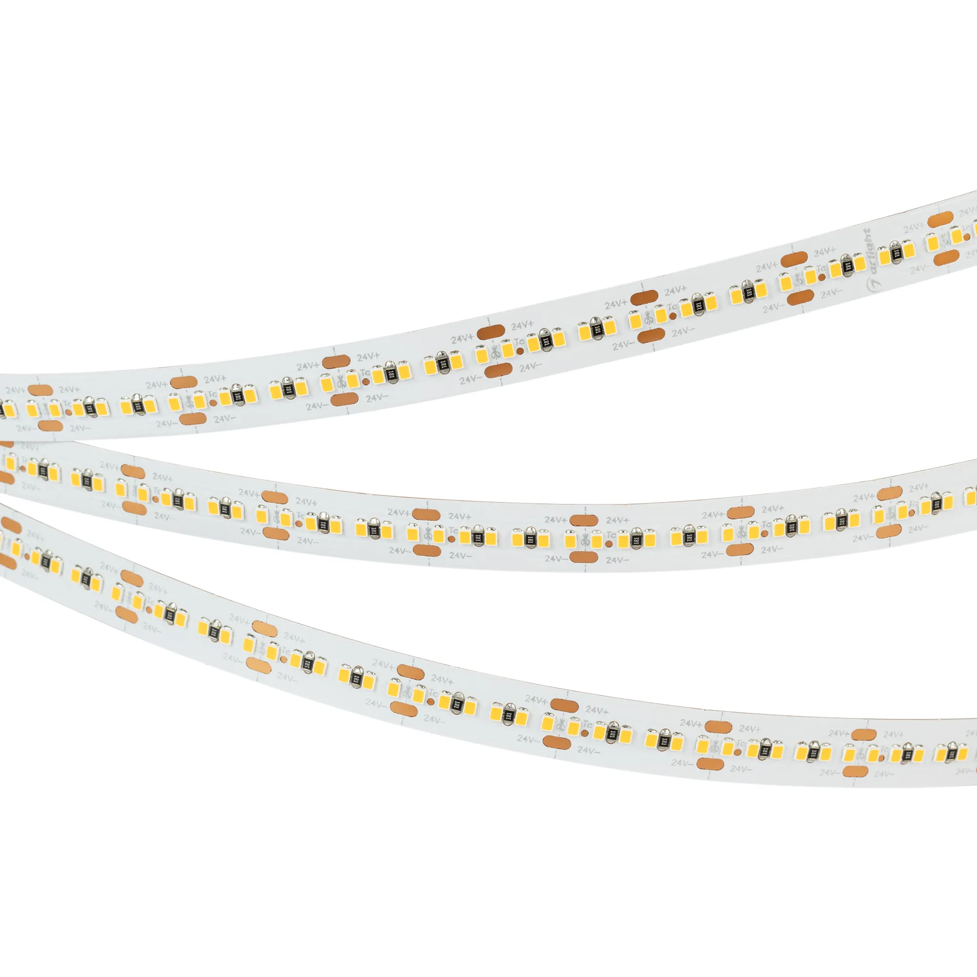 Лента светодиодная MICROLED-5000HP 24V Warm2700 10mm (2216, 300 LED/m, LUX) (Arlight, 21.6 Вт/м, IP20)