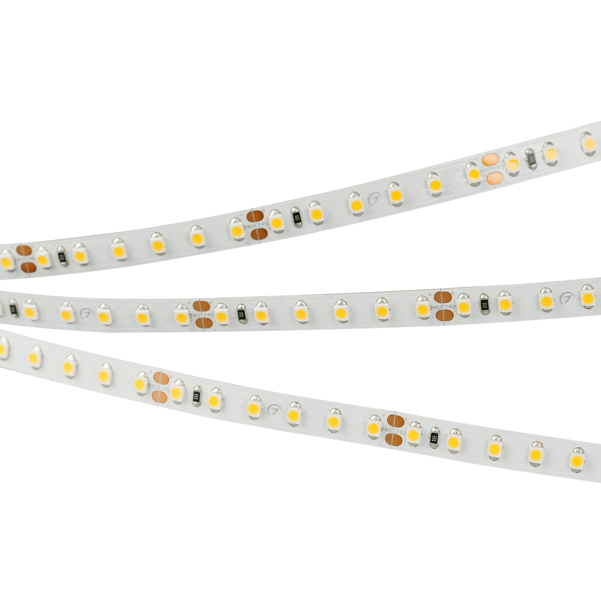 Лента светодиодная RT-A120-8mm 24V Warm2700 (9.6 W/m, IP20, 3528, 50m) (Arlight, Открытый)