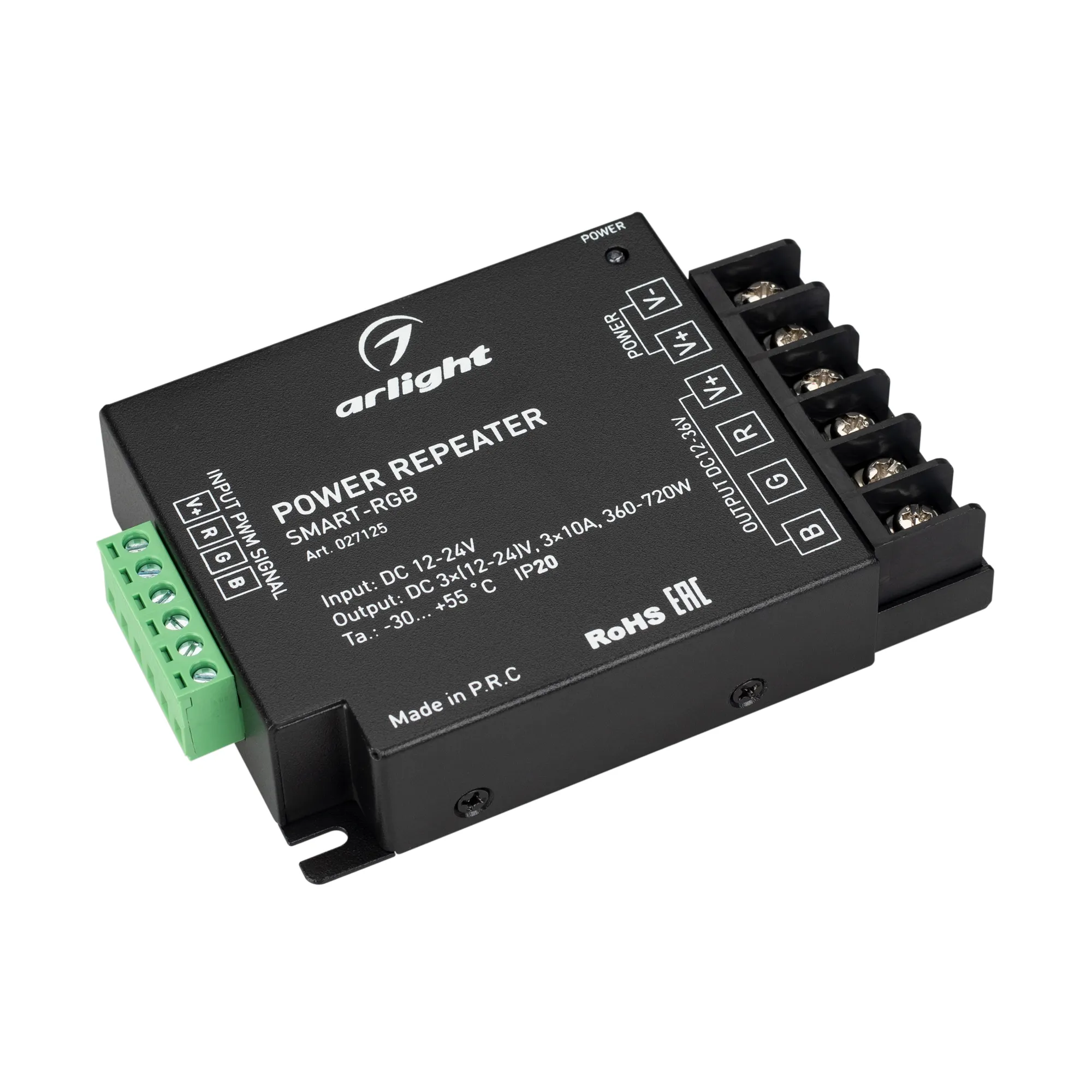 Усилитель SMART-RGB (12-24V, 3x10A) (Arlight, IP20 Металл, 5 лет) - изображение товара