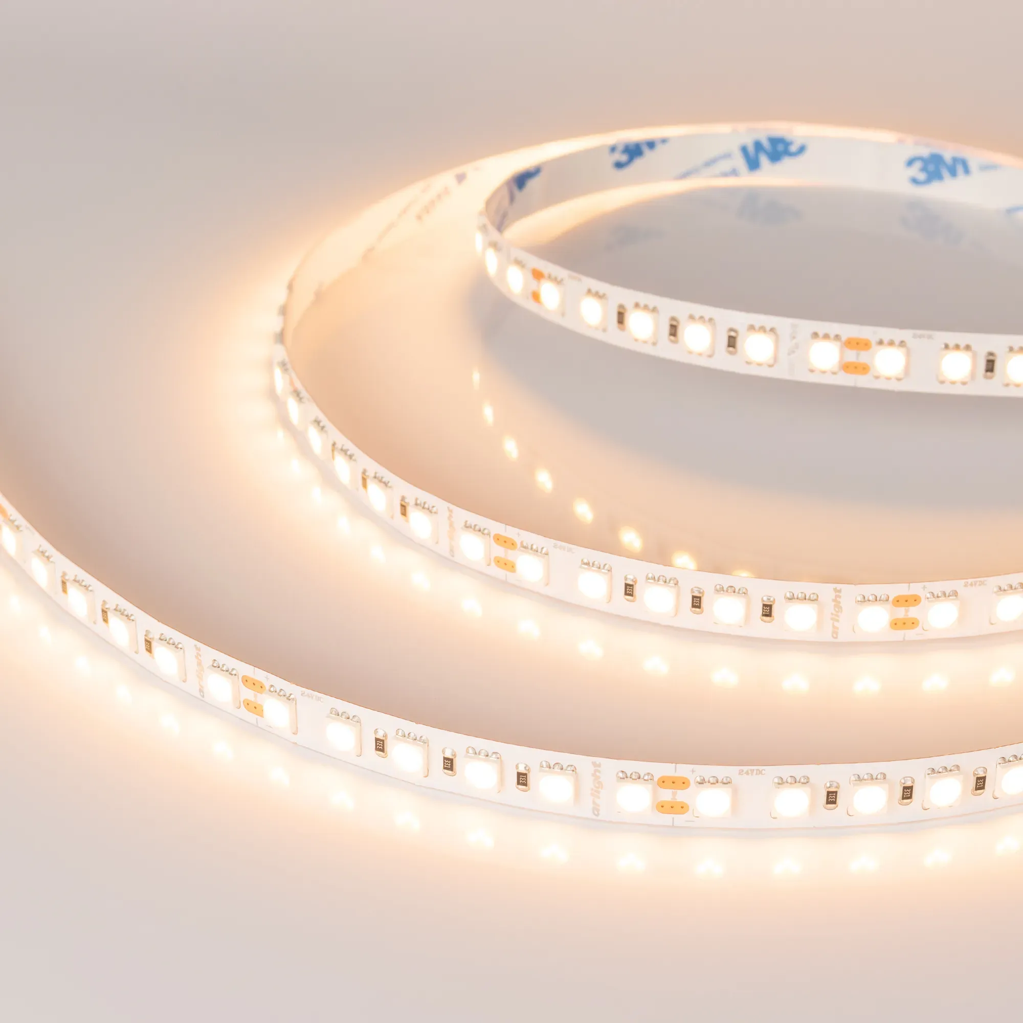 Лента светодиодная RT-B96-10mm 24V Warm3000 (23 W/m, IP20, 5060, 5m) (Arlight, Открытый)