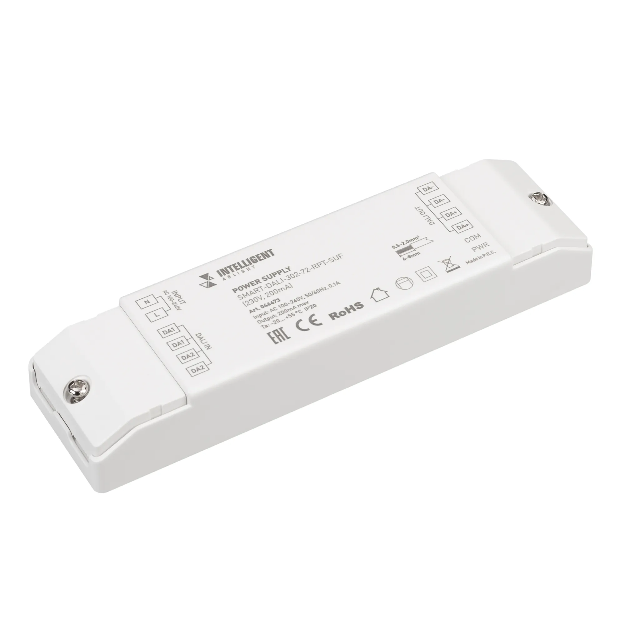 INTELLIGENT ARLIGHT Блок питания шины SMART-DALI-302-72-RPT-SUF (230V, 200mA) (IARL, IP20 Пластик, 5 лет) - изображение товара