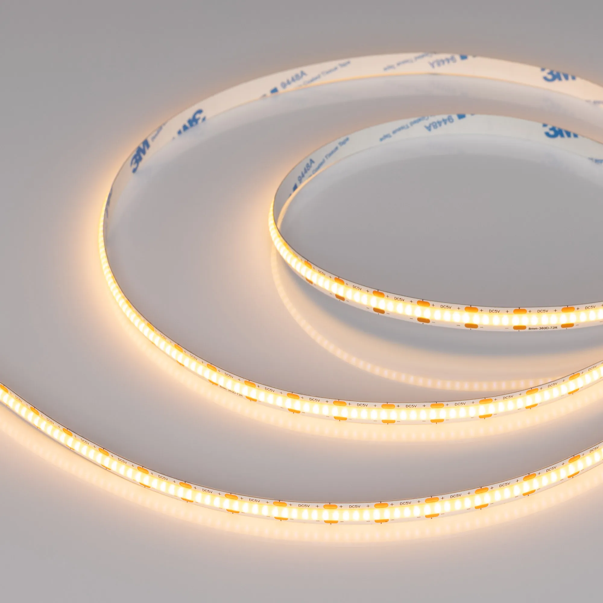 Лента COB-X360-8mm 5V Warm2700 (5 W/m, IP20, 5m) (Arlight, -)