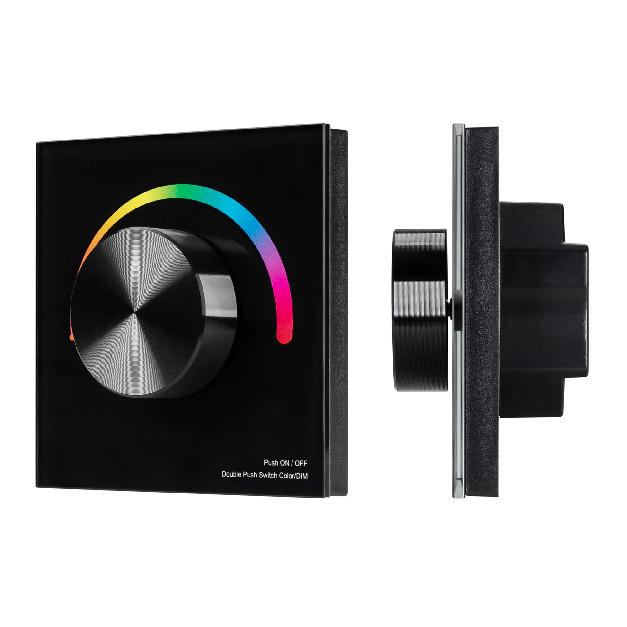 Панель SMART-P8-RGB-G-IN Black (12-24V, 3x4A, Rotary, 2.4G) (Arlight, IP20 Пластик, 5 лет) - изображение товара