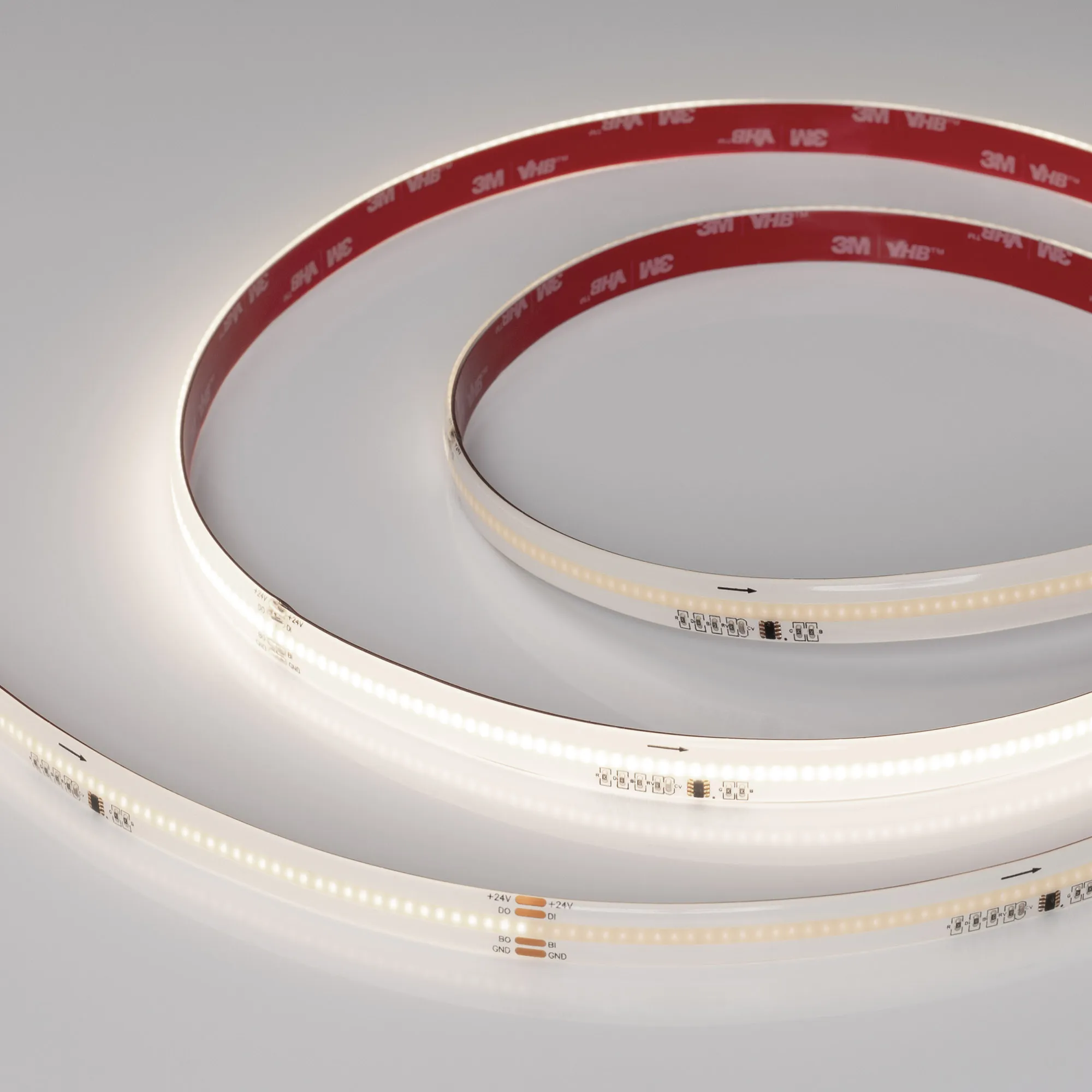 Лента светодиодная герметичная SPI-COB-SE-X378-12mm 24V Day4000-PX63-BPT (7 W/m, IP65, 5m) (Arlight, бегущий огонь)