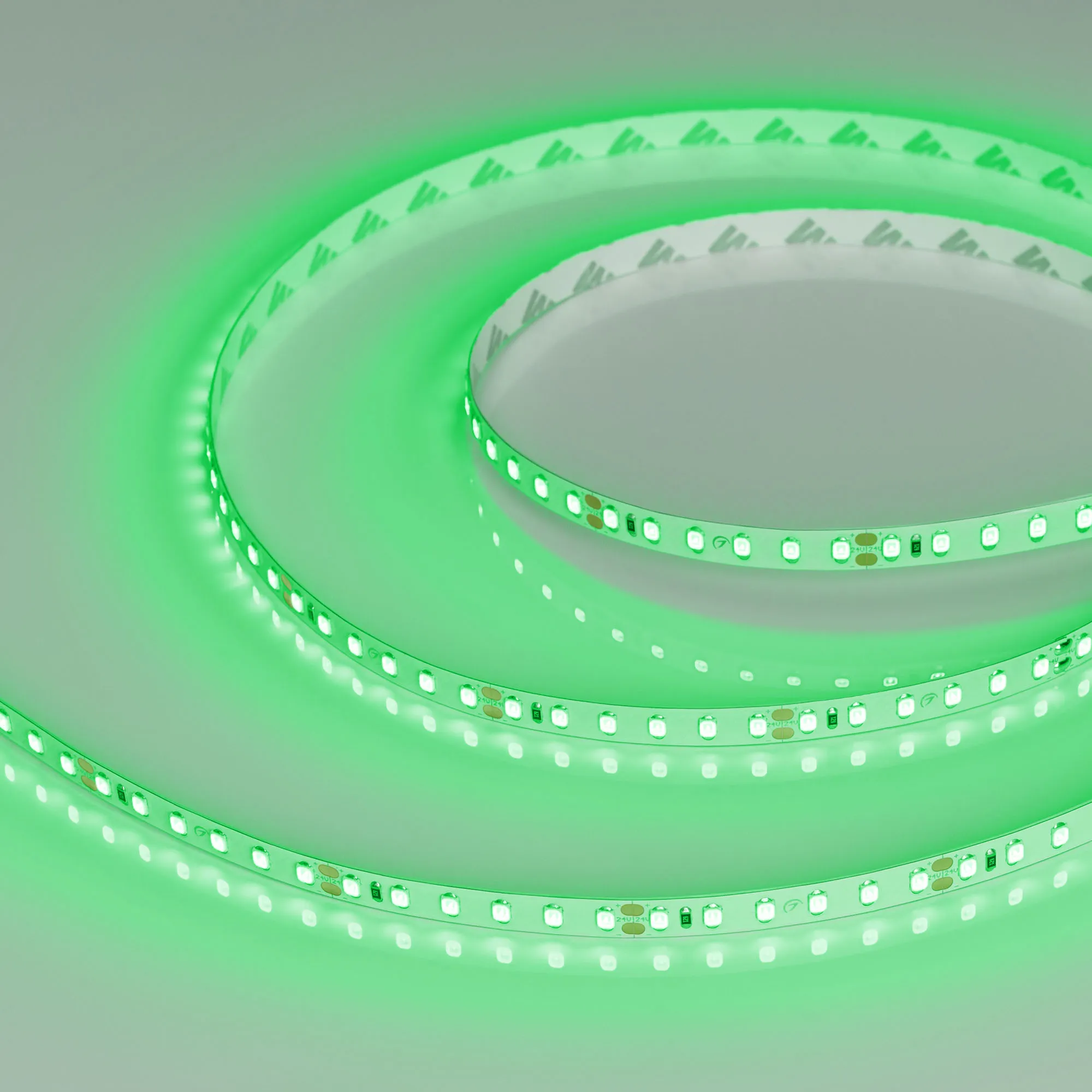 Лента светодиодная RT-A120-8mm 24V Green(9.6 W/m, IP20, 2835, 5m) (Arlight, Открытый)