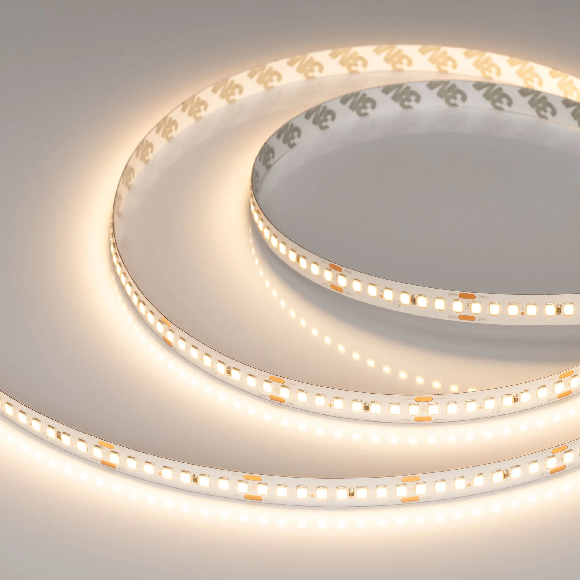 Лента светодиодная RT-A192-10mm 24V Warm3000 (17.6 W/m, IP20, 2835, 5m) (Arlight, высок.эфф.150 лм/Вт)