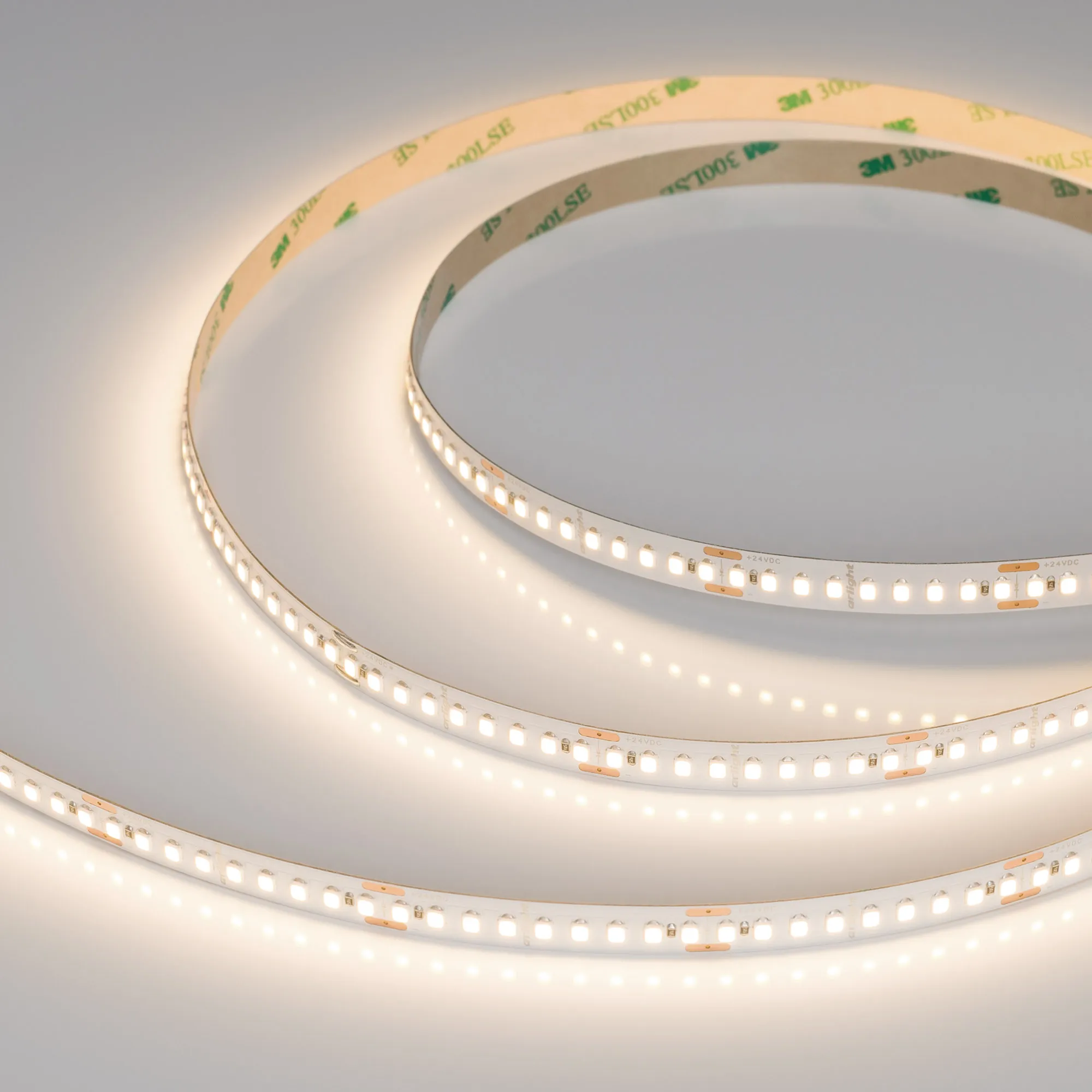 Лента светодиодная UL-A180-10mm 24V Warm3000 (12 W/m, IP20, 5m) (Arlight, высок.эфф.180 лм/Вт)