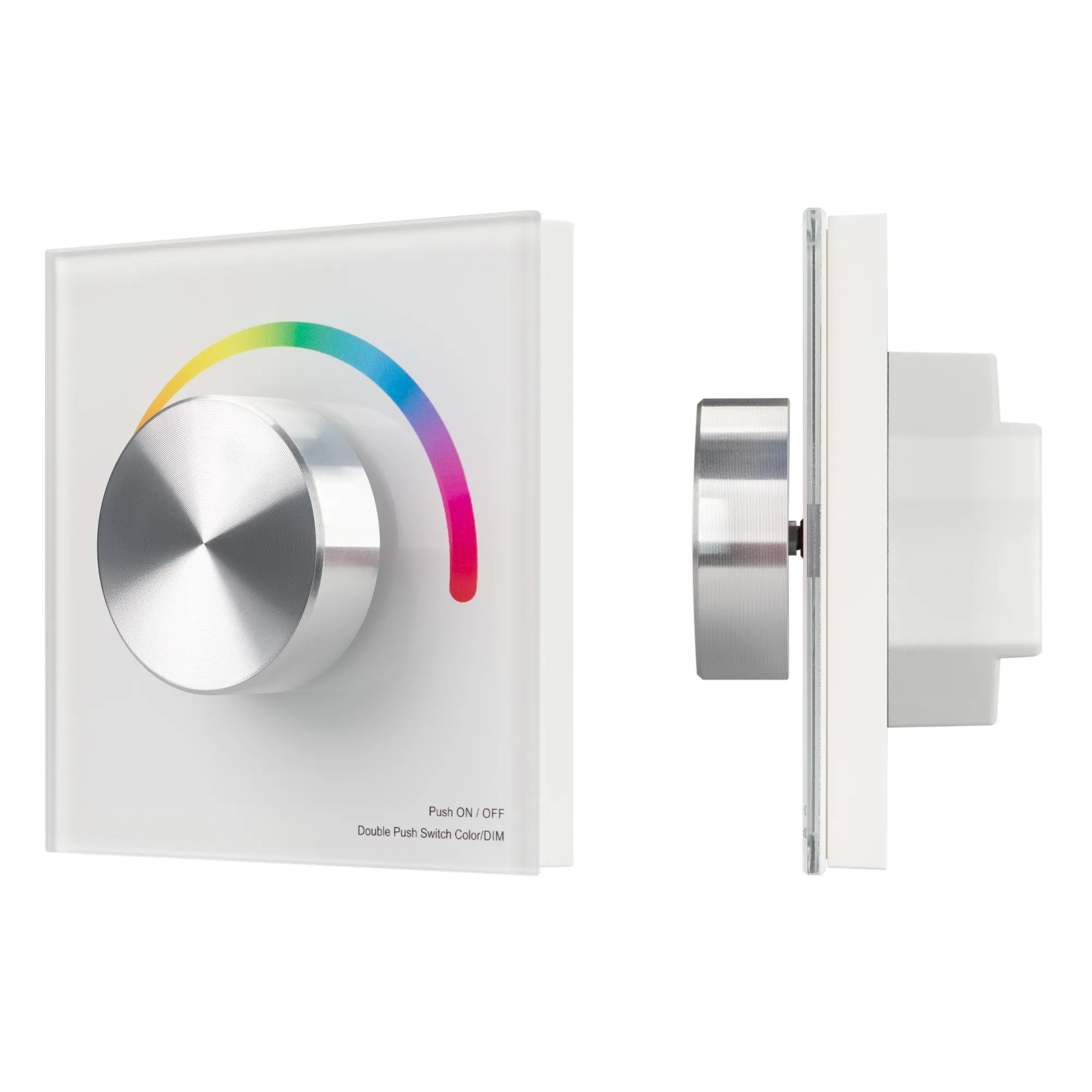Панель SMART-P8-RGB-G-IN White (12-24V, 3x4A, Rotary, 2.4G) (Arlight, IP20 Пластик, 5 лет) - изображение товара