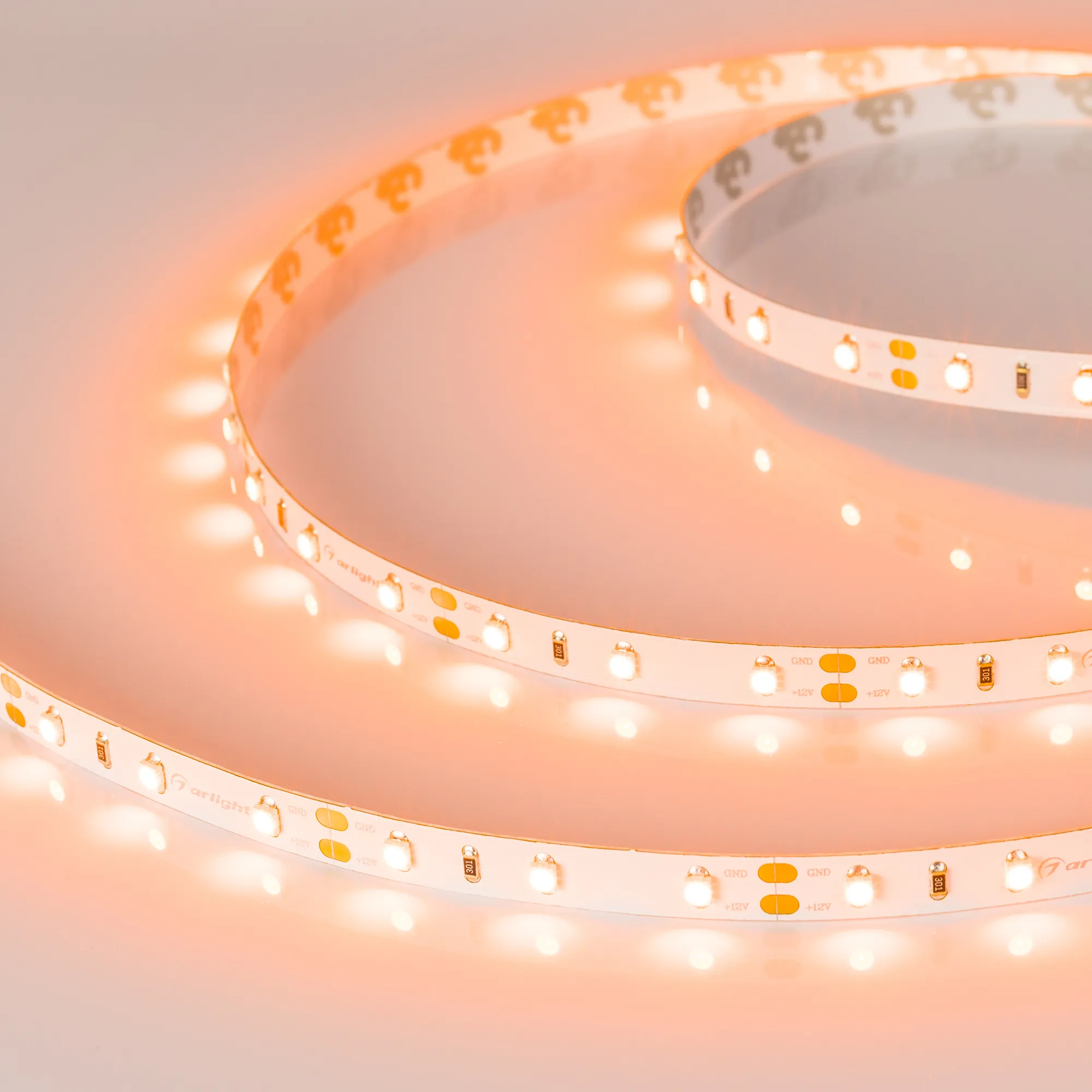 Лента светодиодная RT-A60-8mm 12V Orange (4.8 W/m, IP20, 2835, 5m) (Arlight, -)