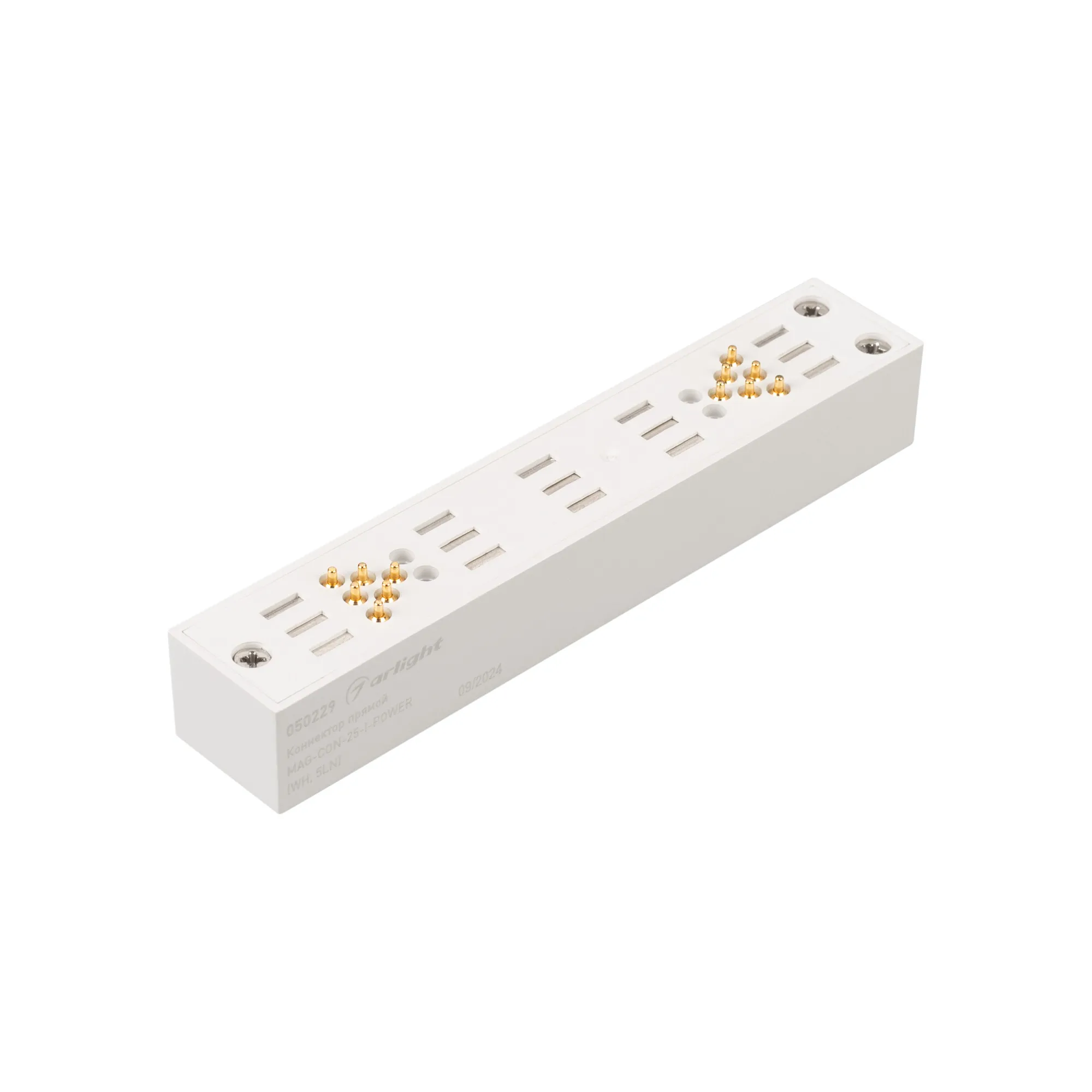 Коннектор прямой MAG-CON-25-I-POWER (WH, 5LN) (Arlight, IP20 Пластик, 3 года)