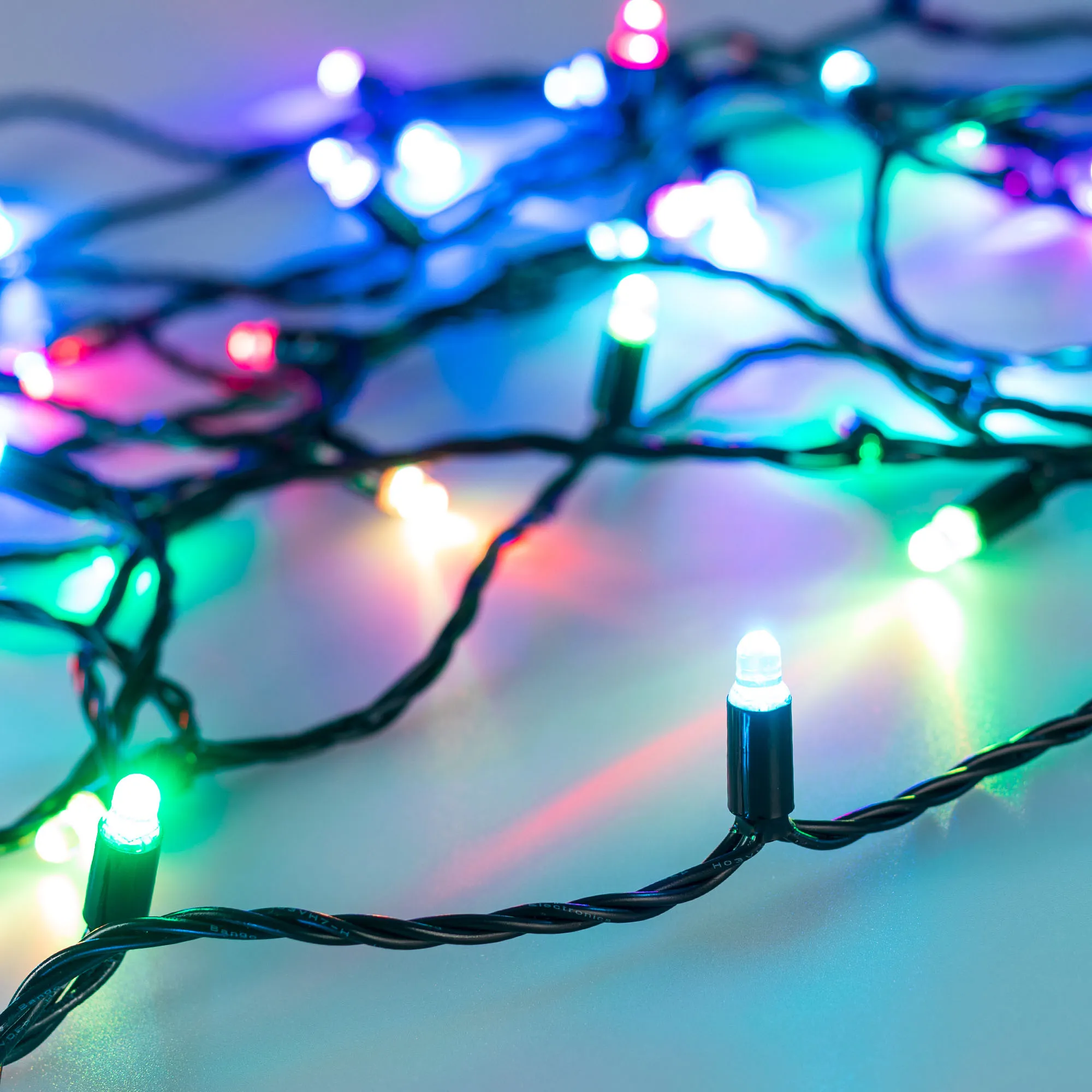 Светодиодная гирлянда ARD-STRING-CLASSIC-6000-BLACK-40LED-LIVE RGB-SPI (12V, 26W) (Ardecoled, IP65) - изображение товара